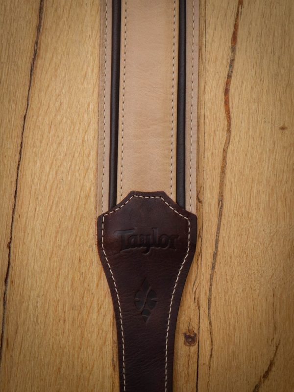 Taylor Reflections Spruce/Ebony Leather Guitar Strap – Image 2
