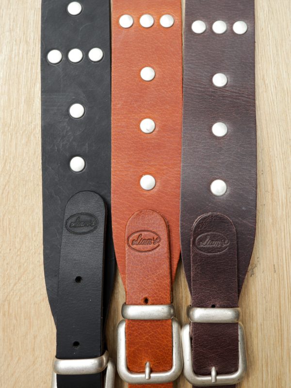Liam's Stud Leather Strap Black – Image 2