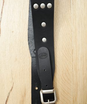 Liam's Stud Leather Strap Black