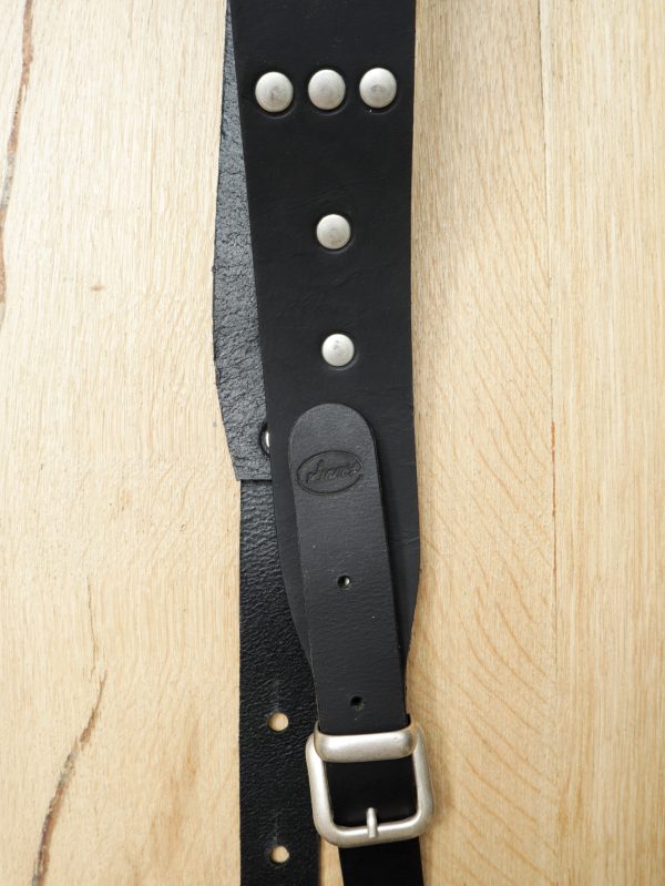 Liam's Stud Leather Strap Black
