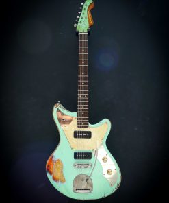 Alternative view of Kauffmann Cozy JM Surf Green over Three Tone Sunburst